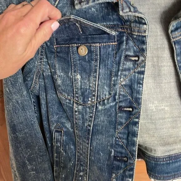 Pilcro & the Letterpress acid wash distressed denim jacket - Picture 10 of 10